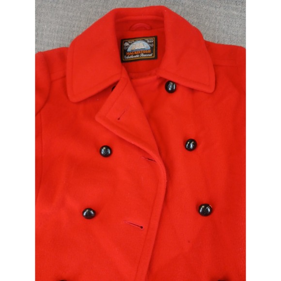 Mackintosh Size 6 Red Wool Authentic Peacoat Coat Jacket Union Made in USA - Picture 4 of 12